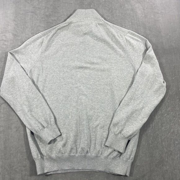 Tommy Hilfiger Mens XXL‎ Light Gray Quarter 1/4 Zip Pullover Sweater - Picture 6 of 6